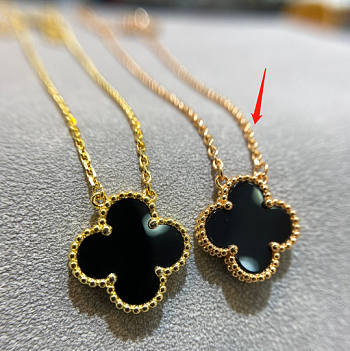 Colestore VCA Necklace Black One Motif Rose Gold