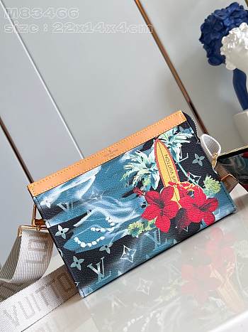 	 Colestore LV Gaston Wallet M83466 Black & Blue 22 x 14.5 x 4.5 cm