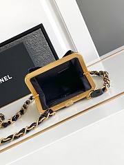 Colestore Chanel Clutch With Strap Black 12 × 13 × 4 cm - 5