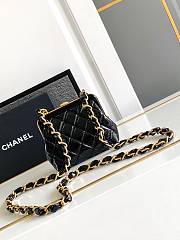Colestore Chanel Clutch With Strap Black 12 × 13 × 4 cm - 4