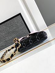 	 Colestore Chanel Clutch With Strap Black & Pink 12 × 13 × 4 cm - 5