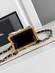	 Colestore Chanel Clutch With Strap Black & Pink 12 × 13 × 4 cm - 2