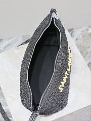 Colestore YSL Crossbody Bag Le Rafia Logo Black 23/26×14×14.5cm - 3