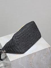 Colestore YSL Crossbody Bag Le Rafia Logo Black 23/26×14×14.5cm - 2