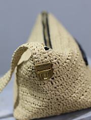 	 Colestore YSL Crossbody Bag Le Rafia Logo Beige 23/26×14×14.5cm - 3