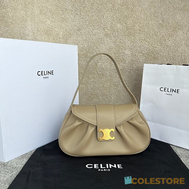 Colestore Celine Poly Bag Medium Beige Size 33X 19X9 - 1
