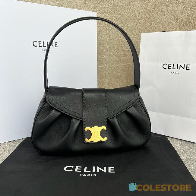 	 Colestore Celine Poly Bag Medium Bladk Size 33X 19X9 - 1