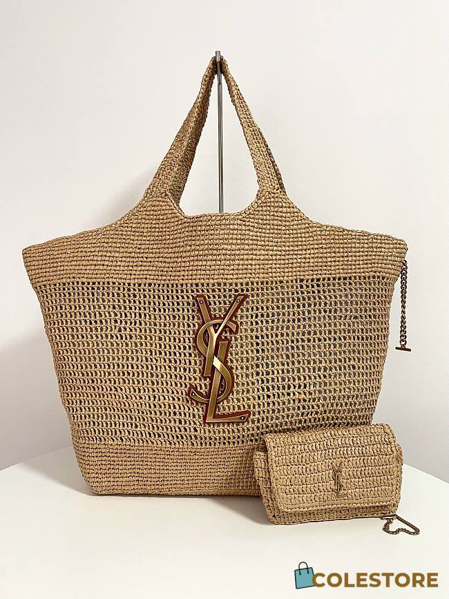 Colestore YSL Icare In Raffia Size : 37–55 X 43 X 5 CM - 1