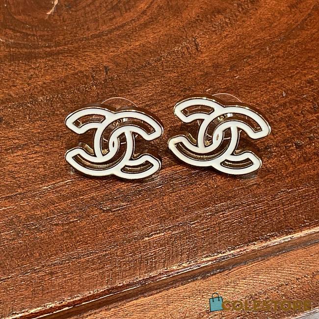 	 Colestore CC Earrings White  - 1