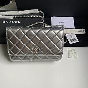 Colestore Chanel 21SS Woc Chain Bag Silver 19.5x12x3.5cm - 1