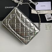 Colestore Chanel 21SS Woc Chain Bag Silver 19.5x12x3.5cm - 4