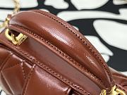 Colestore Chanel Mini Bag With Handle Shiny Brown Lambskin 12×18×7cm - 6