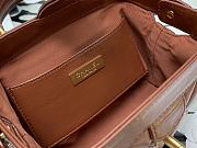 Colestore Chanel Mini Bag With Handle Shiny Brown Lambskin 12×18×7cm - 4