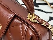 Colestore Chanel Mini Bag With Handle Shiny Brown Lambskin 12×18×7cm - 2