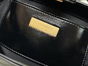 Colestore Chanel Mini Bag With Handle Shiny Black Lambskin 12×18×7cm - 4