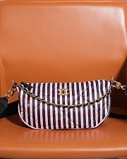 Colestore Chanel Hobo Bag Printed Fabric & Gold Metal Pink & Black 16x30x10cm - 1