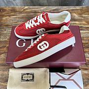 Colestore Gucci Interlocking GG Sneakers Red Suede - 2