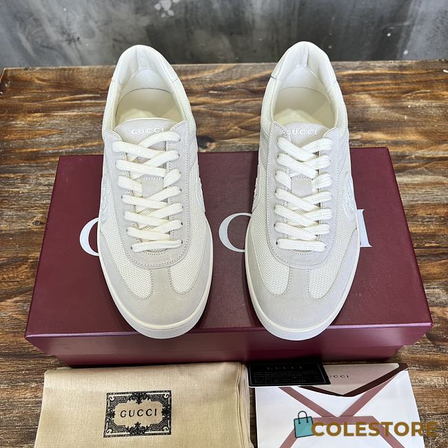 Colestore Gucci Interlocking GG Sneakers White Suede - 1