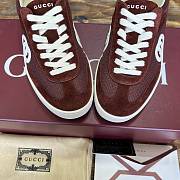 Colestore Gucci Interlocking GG Sneakers Burgundy Suede - 5