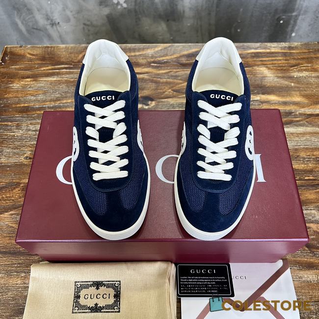 Colestore Gucci Interlocking GG Sneakers Blue Suede - 1