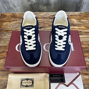 Colestore Gucci Interlocking GG Sneakers Blue Suede
