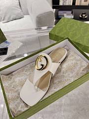 Colestore Gucci White Blondie Thong Sandals - 5