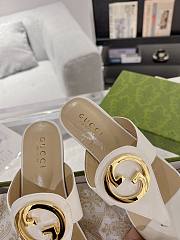 Colestore Gucci White Blondie Thong Sandals - 4