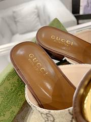 Colestore Gucci Beige & Brown Blondie Thong Sandals - 2