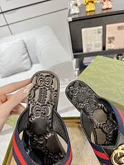 Colestore Gucci GG Thong Dark Blue & Red Nylon Web Sandals - 3
