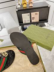 Colestore Gucci GG Thong Dark Green & Red Nylon Web Sandals - 2