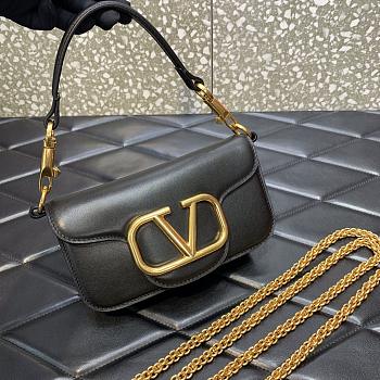 Valentino Garavani Loco Shoulder Bag Black 20cm