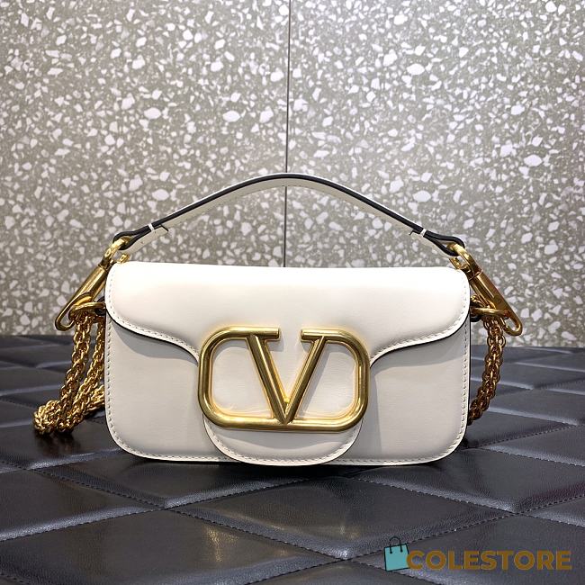 Valentino Garavani Loco Shoulder Bag White 20cm - 1