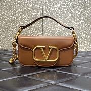 Valentino Garavani Loco Shoulder Bag Brown 20cm - 1
