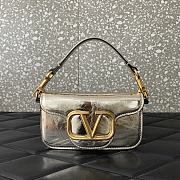 Valentino Garavani Loco Shoulder Bag Silver 20cm - 1
