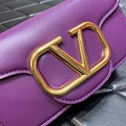 Valentino Garavani Loco Shoulder Bag Purple 20cm - 5