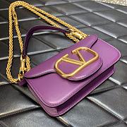 Valentino Garavani Loco Shoulder Bag Purple 20cm - 4