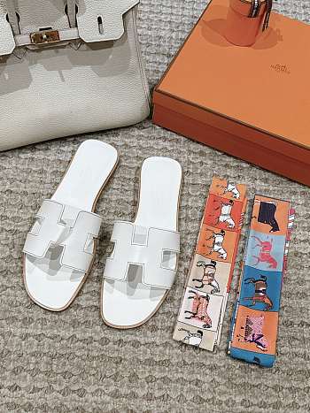 Hermes Sandals White