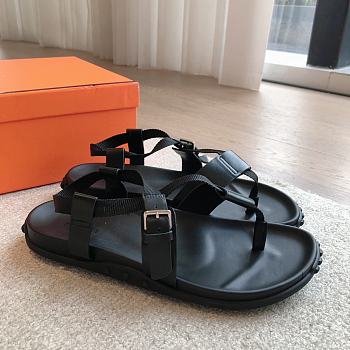 Hermes 24 Giga Sandals Black