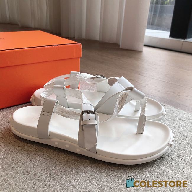 Hermes 24 Giga Sandals White - 1