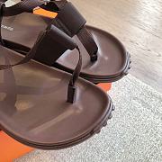 Hermes 24 Giga Sandals Dark Brown - 5