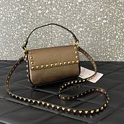 Valentino Rockstud Small Leather Crossbody Bag Gold 19x12x3cm - 2