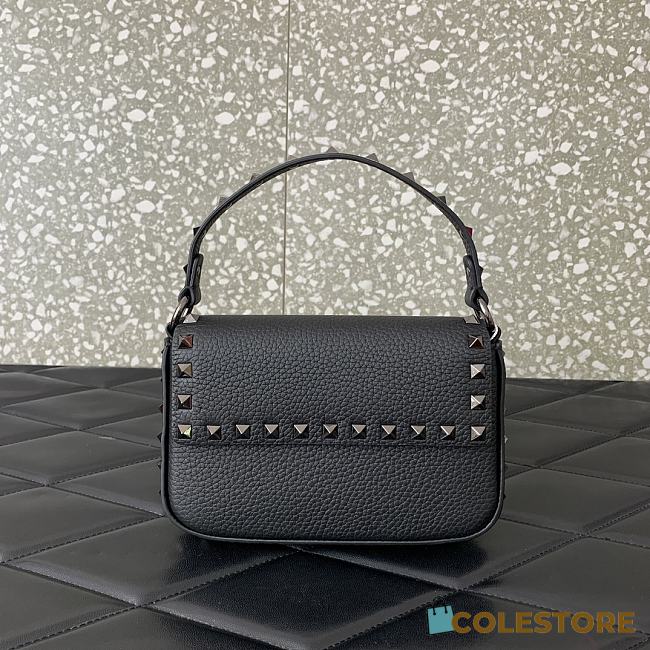 Valentino Rockstud Small Leather Crossbody Bag Black 19x12x3cm - 1