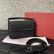 Valentino Rockstud Small Leather Crossbody Bag Black 19x12x3cm - 2