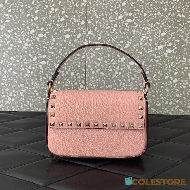 Valentino Rockstud Small Leather Crossbody Bag Light Pink 19x12x3cm - 1