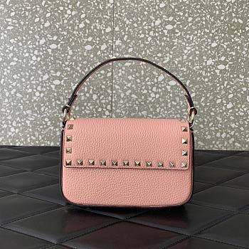 Valentino Rockstud Small Leather Crossbody Bag Light Pink 19x12x3cm