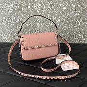 Valentino Rockstud Small Leather Crossbody Bag Light Pink 19x12x3cm - 2