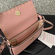 Valentino Rockstud Small Leather Crossbody Bag Light Pink 19x12x3cm - 5