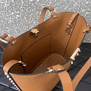Valentino Garavani Calfskin Tote Bag Brown 26x11x24cm - 5