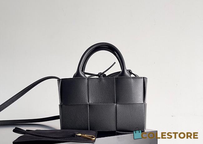  Bottega Veneta Super Mini Tote Bag Black 20x7x13cm - 1