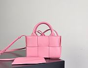 Bottega Veneta Super Mini Tote Bag Pink 20x7x13cm - 1